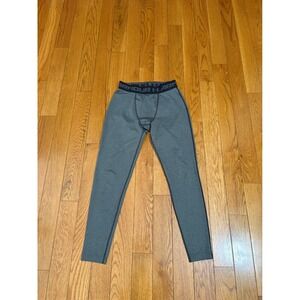 Under Armour Mens HeatGear Compression Leggings Charcoal Grey Heathered Tights M